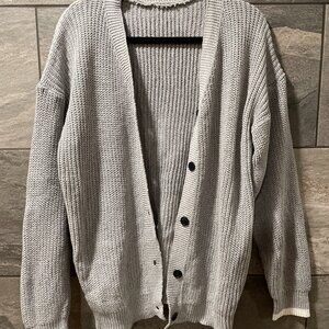Knit Cardigan Grey L